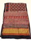 Modal Silk Ajrakh Hand block print saree