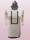 Mashru Silk Hand-mirror embroidery Short Kurti M