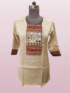 Mashru Silk Hand-mirror embroidery Short Kurti XL