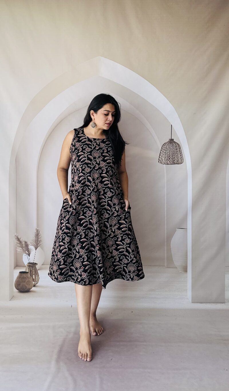 Cotton Ajrakh Veg Dyed One Piece - Image 5