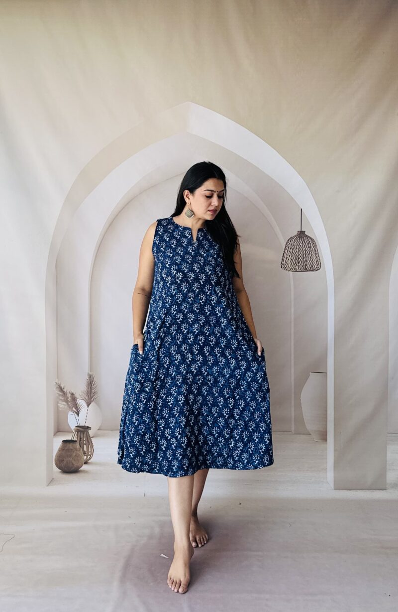 Rayon Indigo Natural Dyed One Piece - Image 2