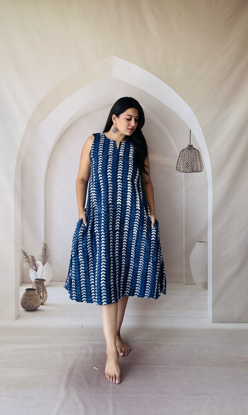 Rayon Indigo Natural Dyed One Piece - Image 4