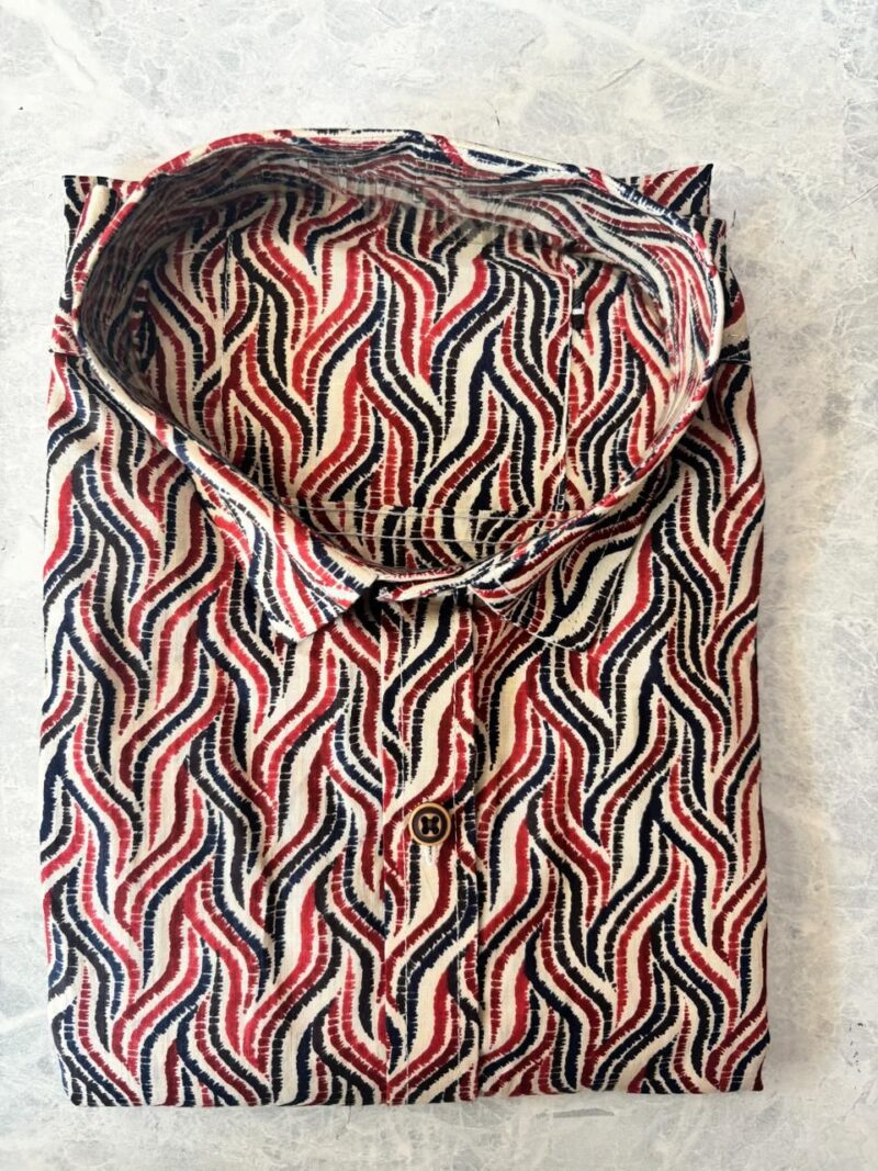 Jaipuri Cambric Cotton Printed Shirts - Half Sleeves - Size M - Image 5