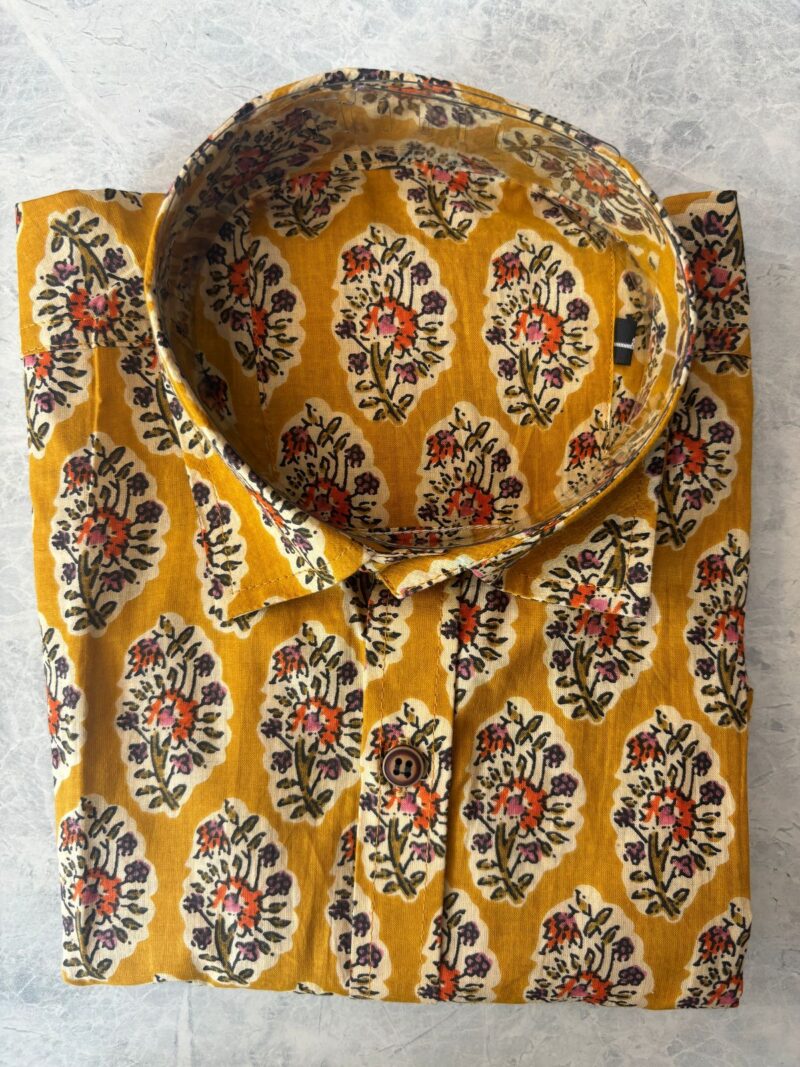 Jaipuri Cambric Cotton Printed Shirts - Half Sleeves - Size M - Image 8