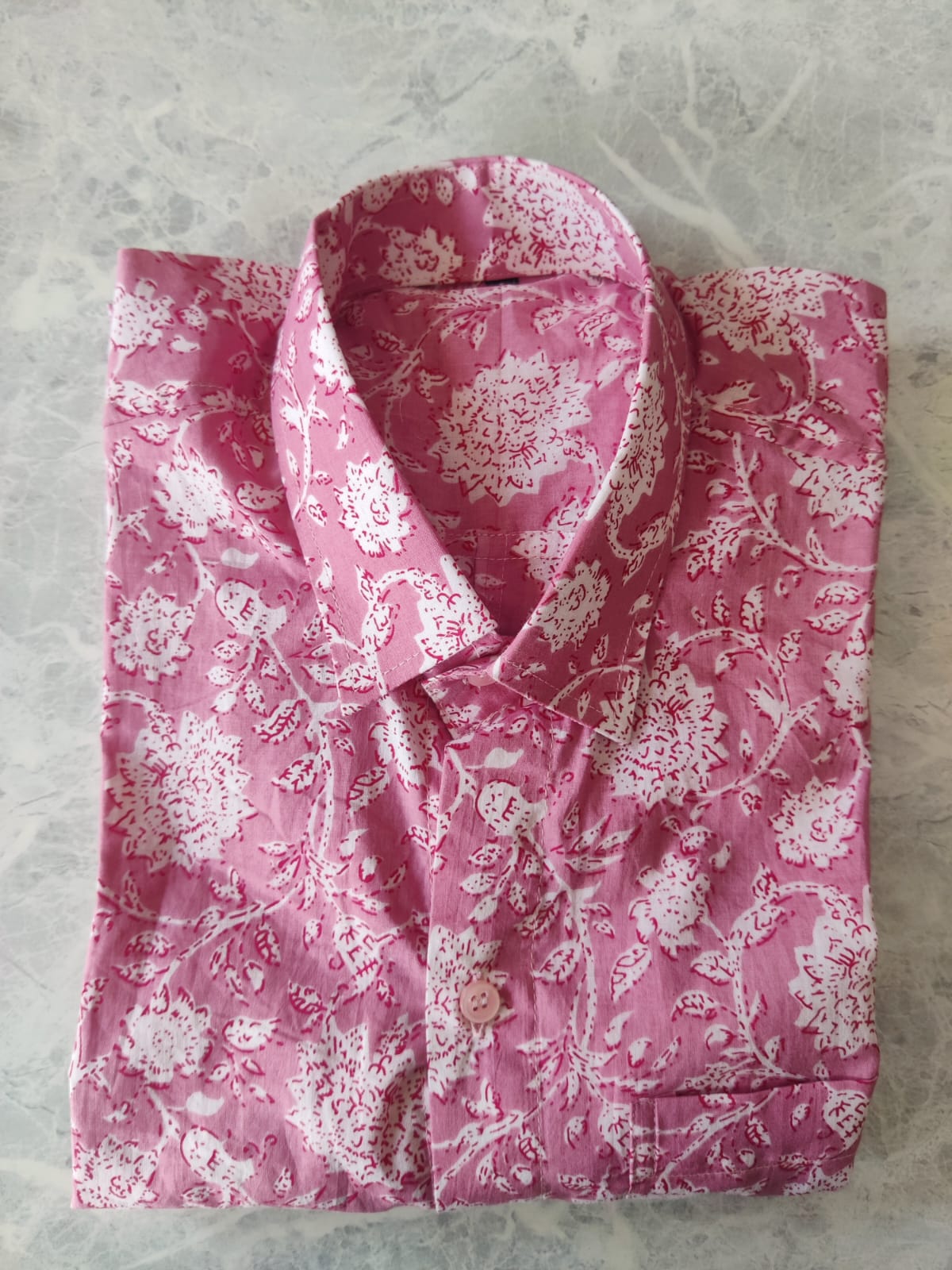 Jaipuri Cambric Cotton Printed Full-sleeves Shirts - Size L - Image 6