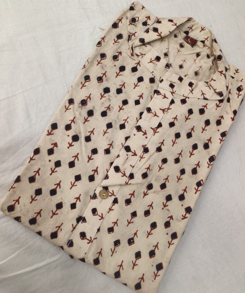 Ajrakh Cotton Short Kurta for Men – Hand Block Printed | Jaipuri Printed | Long Sleeves | Summer Wear - Image 19